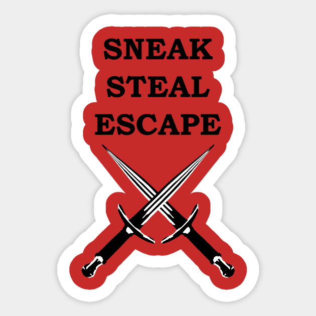 SNEAK STEAL ESCAPE ROGUE 5E RPG Meme Class Sticker by rayrayray90